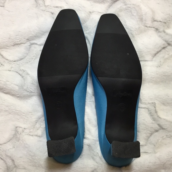 light blue mules shoes